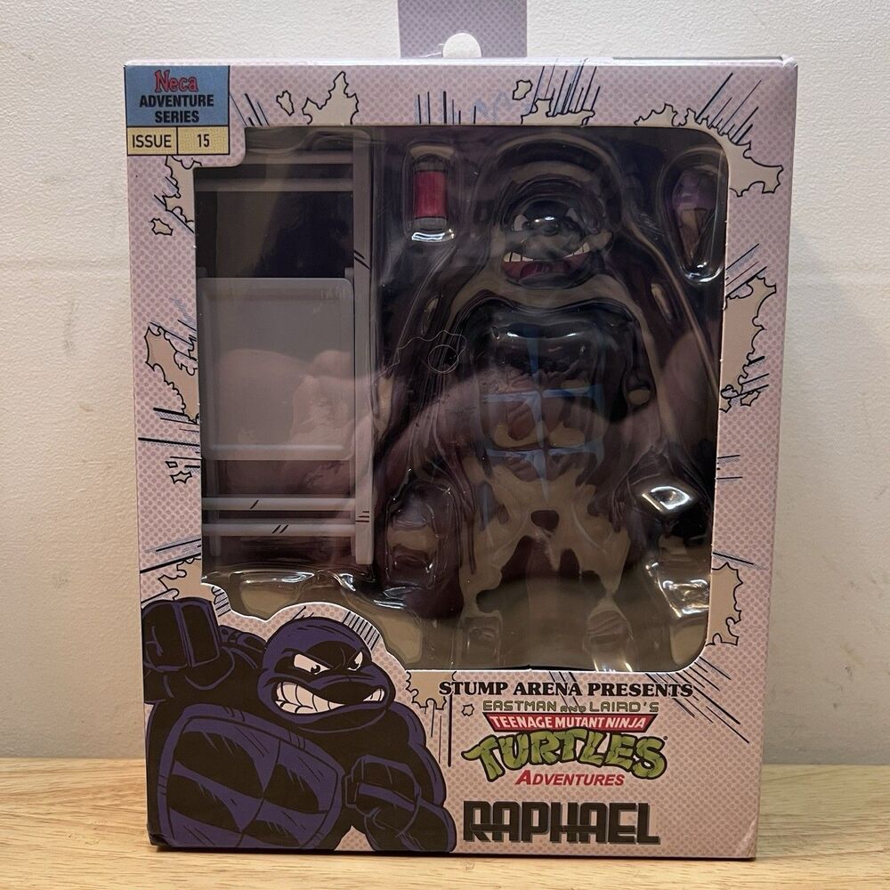 NECA TMNT Adventures Stump Arena Raphael Leonardo 2 Pack New